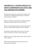 MICROBIOLOGY A SYSTEMS APPROACH 6TH EDITION COMPREHENSIVE EXAM STUDY GUIDE 2026 QUESTIONS WITH ANSWERS