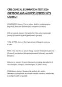 CPJE CLINICAL EXAMINATION TEST 2026 QUESTIONS AND ANSWERS VERIFIED 100&percnt; CORRECT
