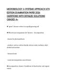 MICROBIOLOGY A SYSTEMS APPROACH 6TH EDITION EXAMINATION PAPER 2026 QUESTIONS WITH DETAILED SOLUTIONS GRADED A&plus;