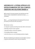 MICROBIOLOGY A SYSTEMS APPROACH 6TH EDITION EXAMINATION TEST 2026 COMPLETE QUESTIONS AND SOLUTIONS GRADED A&plus;