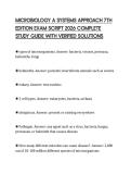 MICROBIOLOGY A SYSTEMS APPROACH 7TH EDITION EXAM SCRIPT 2026 COMPLETE STUDY GUIDE WITH VERIFIED SOLUTIONS