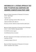 MICROBIOLOGY A SYSTEMS APPROACH TEST BANK 7TH EDITION 2026 QUESTIONS AND ANSWERS COMPLETE EXAM STUDY GUIDE