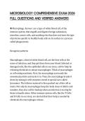 MICROBIOLOGY COMPREHENSIVE EXAM 2026 FULL QUESTIONS AND VERIFIED ANSWERS