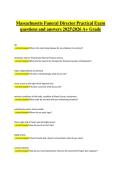 Massachusetts Funeral Director Practical Exam &vert; Verified Practice Questions & Correct Detailed Answers &vert; 2025&sol;2026 A&plus; Grade