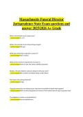 Massachusetts Funeral Director Jurisprudence State Exam &vert; Verified Practice Questions & Correct Detailed Answers &vert; 2025&sol;2026 A&plus; Grade