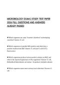 MICROBIOLOGY EXAM 2 STUDY TEST PAPER 2026 FULL QUESTIONS AND ANSWERS ALREADY PASSED