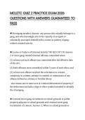MCLETC QUIZ 2 PRACTICE EXAM 2026 QUESTIONS WITH ANSWERS GUARANTEED TO PASS