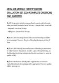 MCN 538 MODULE 1 CERTIFICATION EVALUATION SET 2026 COMPLETE QUESTIONS AND ANSWERS