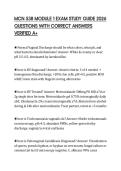 MCN 538 MODULE 1 EXAM STUDY GUIDE 2026 QUESTIONS WITH CORRECT ANSWERS VERIFIED A&plus;
