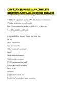 CPM EXAM BUNDLE 2026 COMPLETE QUESTIONS WITH ALL CORRECT ANSWERS