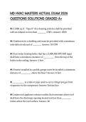 MD HVAC MASTERS ACTUAL EXAM 2026 QUESTIONS SOLUTIONS GRADED A&plus;