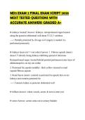 MD3 EXAM 2 FINAL EXAM SCRIPT 2026 MOST TESTED QUESTIONS WITH ACCURATE ANSWERS GRADED A&plus;