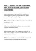 NASCLA BUSINESS LAW AND MANAGEMENT FINAL PAPER 2026 COMPLETE QUESTIONS AND ANSWERS
