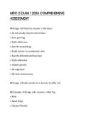 MDC 2 EXAM 1 2026 COMPREHENSIVE ASSESSMENT