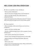 MDC 2 EXAM 1 2026 FINAL REVIEW EXAM