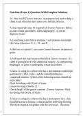 Nutrition &lpar;Exam 3&rpar; Questions With Complete Solutions