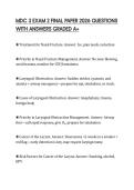 MDC 3 EXAM 2 FINAL PAPER 2026 QUESTIONS WITH ANSWERS GRADED A&plus;