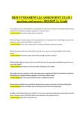 HESI Fundamentals Assignment Exam 3 &vert; Verified Practice Questions & Correct Detailed Answers &vert; 2026&sol;2027 A&plus; Grade