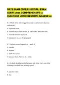 NATE EXAM CORE ESSENTIALS EXAM SCRIPT 2026 COMPREHENSIVE 121 QUESTIONS WITH SOLUTIONS GRADED A&plus;