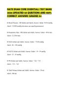 NATE EXAM CORE ESSENTIALS TEST BANK 2026 UPDATED 121 QUESTIONS AND 100&percnt; CORRECT ANSWERS GRADED A&plus;