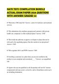 NATE TESTS COMPILATION BUNDLE ACTUAL EXAM PAPER 2026 QUESTIONS WITH ANSWERS GRADED A&plus;