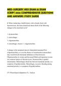 MED-SURGERY HESI EXAM 85 EXAM SCRIPT 2026 COMPREHENSIVE QUESTIONS AND ANSWERS STUDY GUIDE