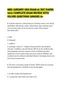MED-SURGERY HESI EXAM 85 TEST PAPER 2026 COMPLETE EXAM REVIEW WITH SOLVED QUESTIONS GRADED A&plus;