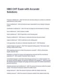 HBO CHT Exam with Accurate Solutions