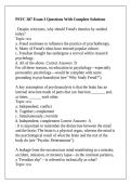 PSYC 387 Exam 3 Questions With Complete Solutions
