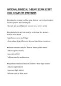 NATIONAL PHYSICAL THERAPY EXAM SCRIPT 2026 COMPLETE RESPONSES