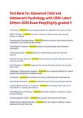 Abnormal Child Psychology DSM-5-TR Test Bank 2026 &vert; Exam Prep & Q&A