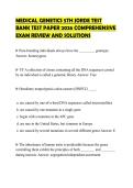 MEDICAL GENETICS 5TH JORDE TEST BANK TEST PAPER 2026 COMPREHENSIVE EXAM REVIEW AND SOLUTIONS