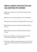 MEDICAL SCIENCES UAMS PRACTICE EXAM 2026 QUESTIONS WITH ANSWERS