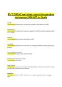 EMT Fisdap Operations Exam Review &vert; Verified Practice Questions & Correct Detailed Answers &vert; 2026&sol;2027 A&plus; Grade