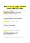 DoD Cyber Awareness Challenge 2025&sol;2026&sol;2027 &vert; Verified Practice Questions & Correct Detailed Answers &vert; A&plus; Grade