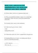 MEDICATION ADMINISTRATION COMPREHENSIVE TEST BANK 2026 COMPLETE SOLUTIONS VERIFIED