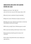 MEDICATION AIDE STATE TEST MASTER REVIEW SET 2026