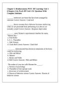 Chapter 5&colon; Reinforcement&comma; PSYC 387 Learning&colon; Unit 3 &lpar;Chapters 5-6&rpar;&comma; Psych 387 Unit 3 AC Questions With Complete Solutions