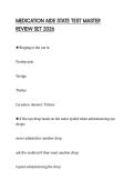 MEDICATION AIDE STATE TEST MASTER REVIEW SET 2026