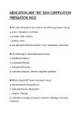 MEDICATION AIDE TEST 2026 CERTIFICATION PREPARATION PACK