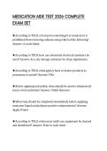MEDICATION AIDE TEST 2026 COMPLETE EXAM SET