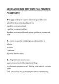 MEDICATION AIDE TEST 2026 FULL PRACTICE ASSESSMENT