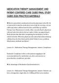 MEDICATION THERAPY MANAGEMENT AND PATIENT-CENTERED CARE GUIDE FINAL STUDY GUIDE 2026 PRACTICE MATERIALS