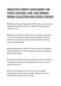 MEDICATION THERAPY MANAGEMENT AND PATIENT-CENTERED CARE GUIDE PREMIUM REVIEW COLLECTION 2026 TESTED CONTENT