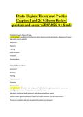 Dental Hygiene Theory and Practice &ndash; Chapters 1 & 2 Midterm Review &vert; Verified Questions & Answers &vert; 2025&sol;2026 A&plus; Grade
