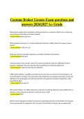 Customs Broker License Exam &lpar;CBLE&rpar; &ndash; Questions and Answers 2026&ndash;2027 &vert; Comprehensive U&period;S&period; Customs and Border Protection exam study guide for an A&plus; grade