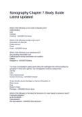 Sonography Chapter 7 Study Guide Latest Updated