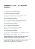 Sonography Exam 1 with Accurate Solutions