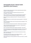 Sonography Exam 2 Study Guide Questions and Answers
