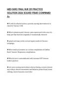 MED-SURG FINAL NUR 201 PRACTICE SOLUTION 2026 SOLVED ITEMS CONFIRMED A&plus;